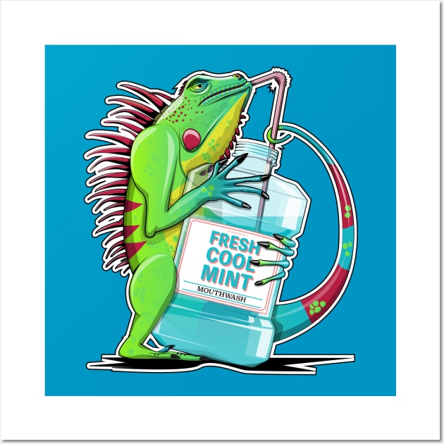 Iguana Bathroom Humor Wall Art by InTheWashroom